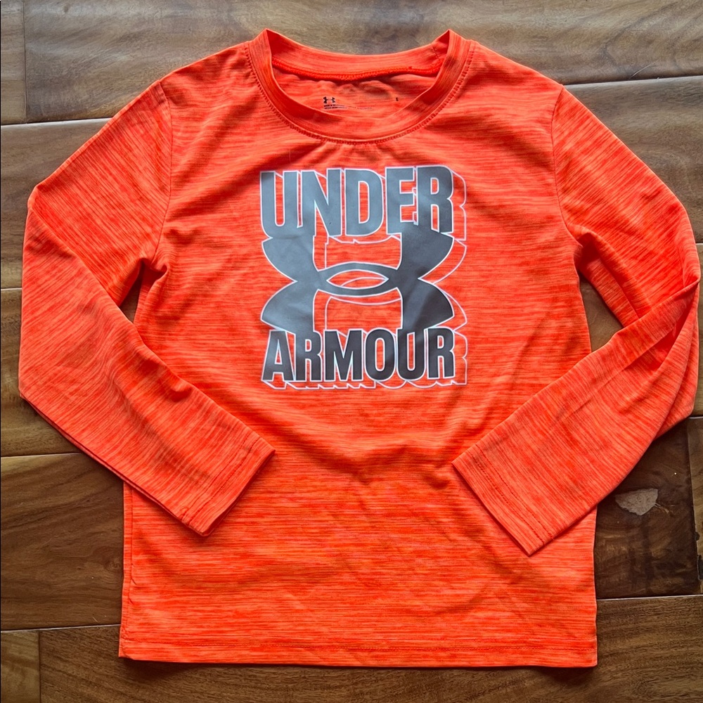 Under Armour Kids Bright Orange Long Sleeve Tee